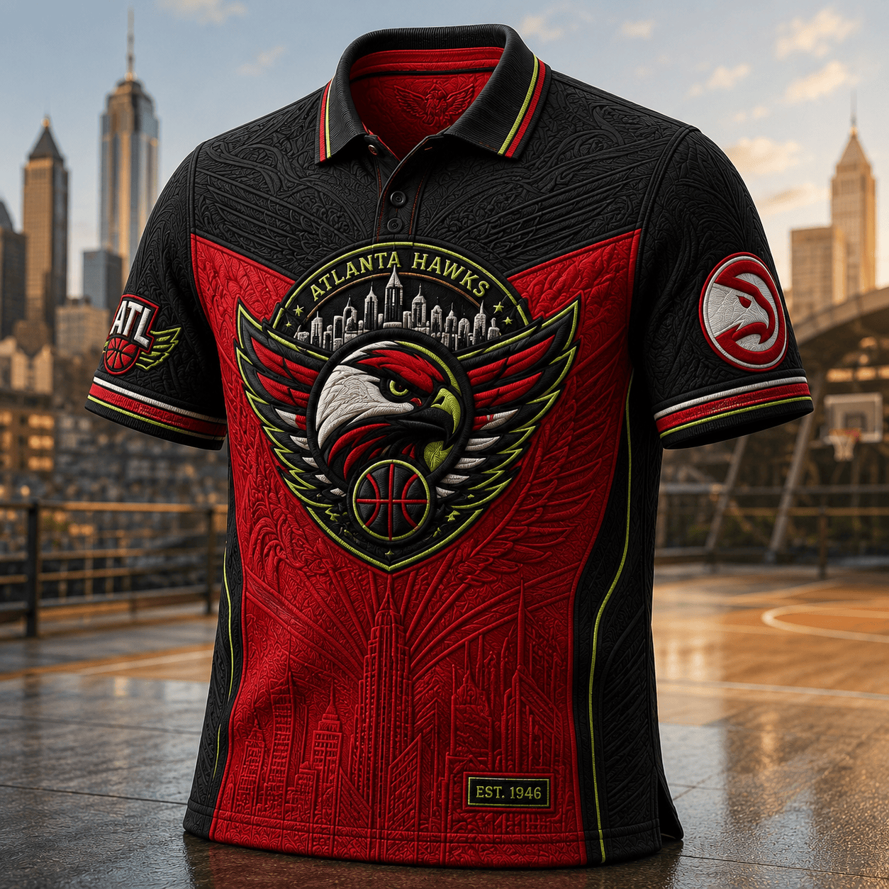 PREMIUM ALH EMBOSS POLO SHIRT DBD