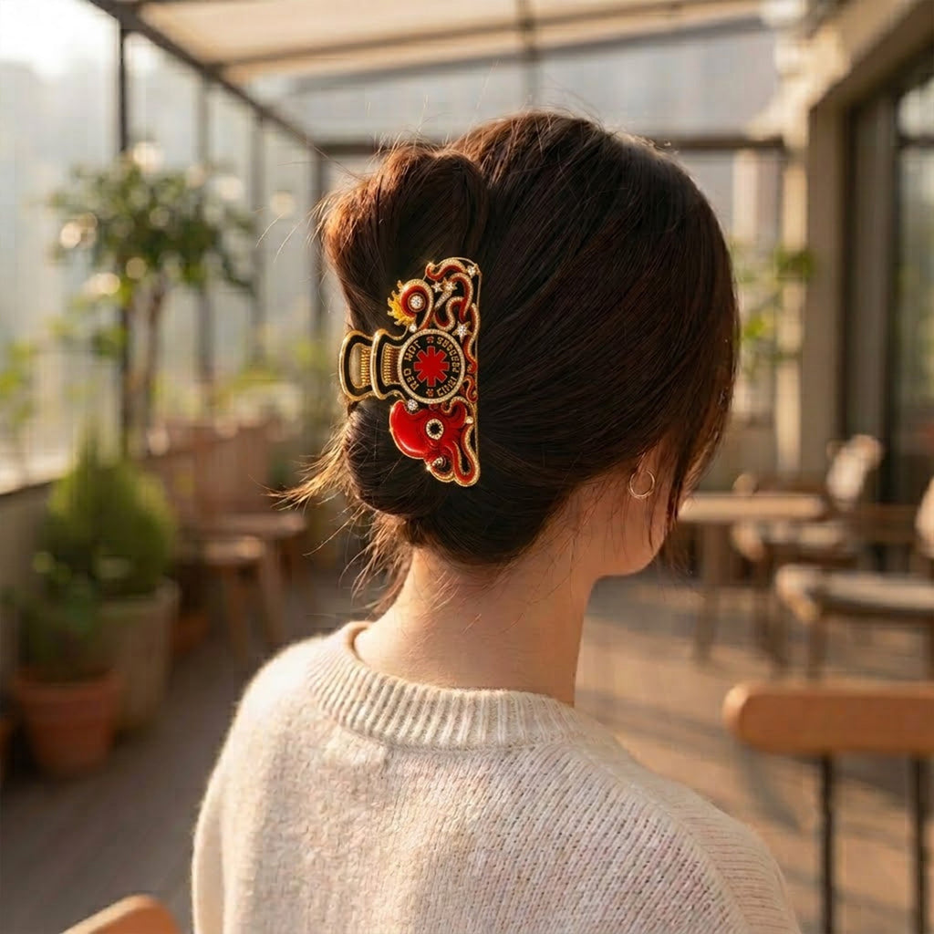 RHCP Elegant Gold Hair Clip For Women TMH
