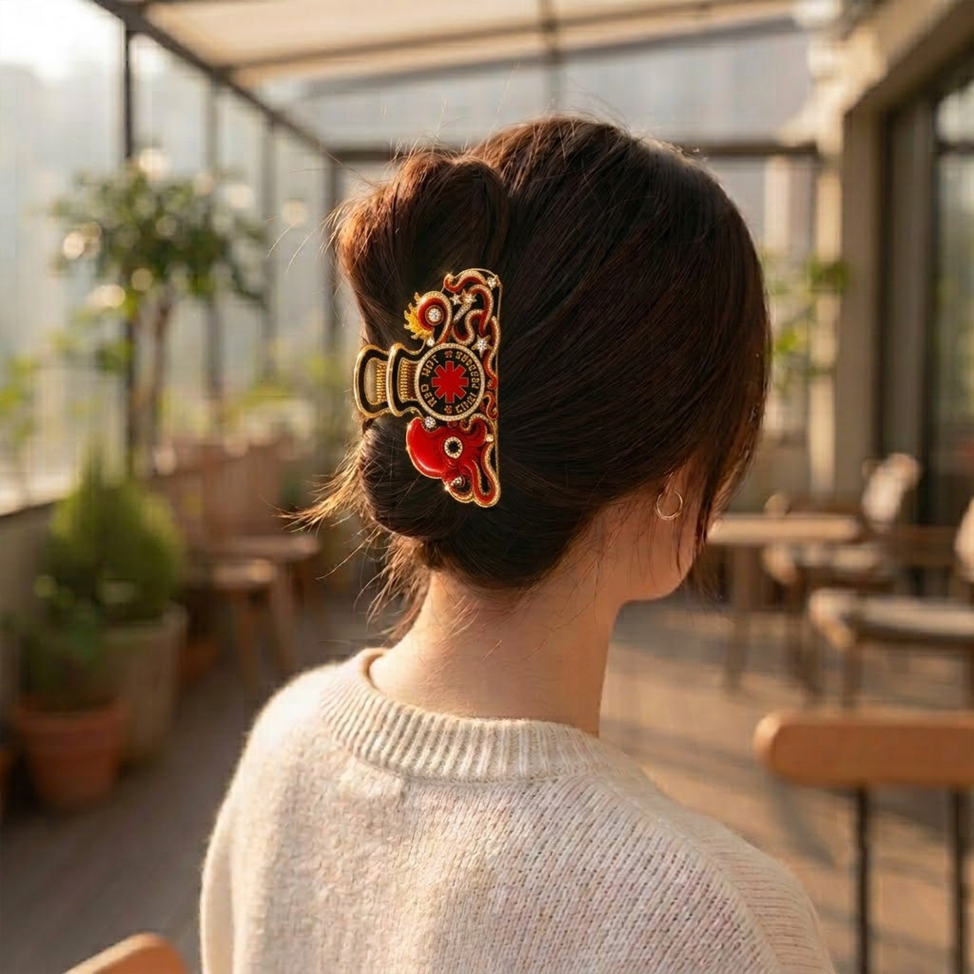 RHCP Elegant Gold Hair Clip For Women TMH