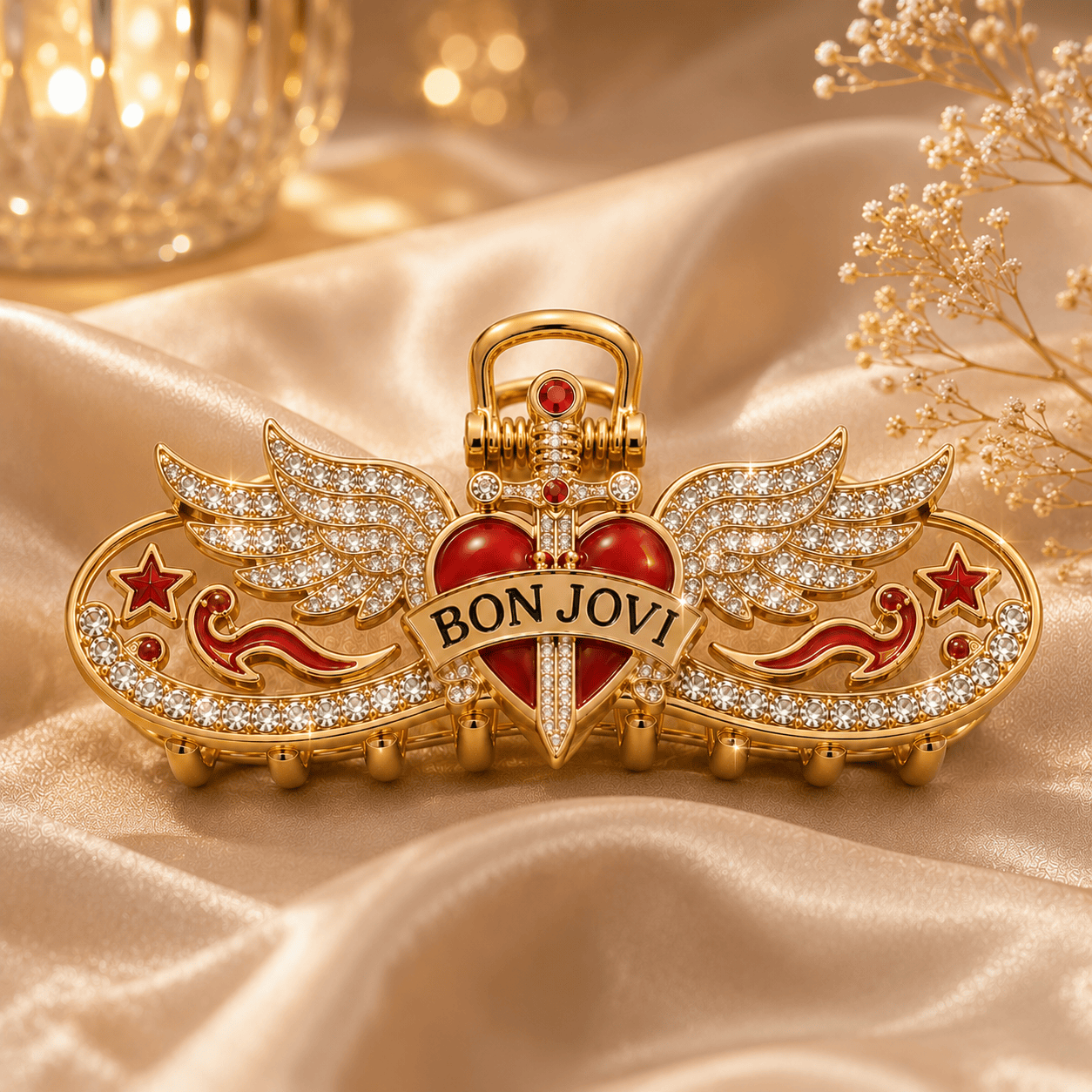 BJV Elegant Gold Hair Clip For Women TMH