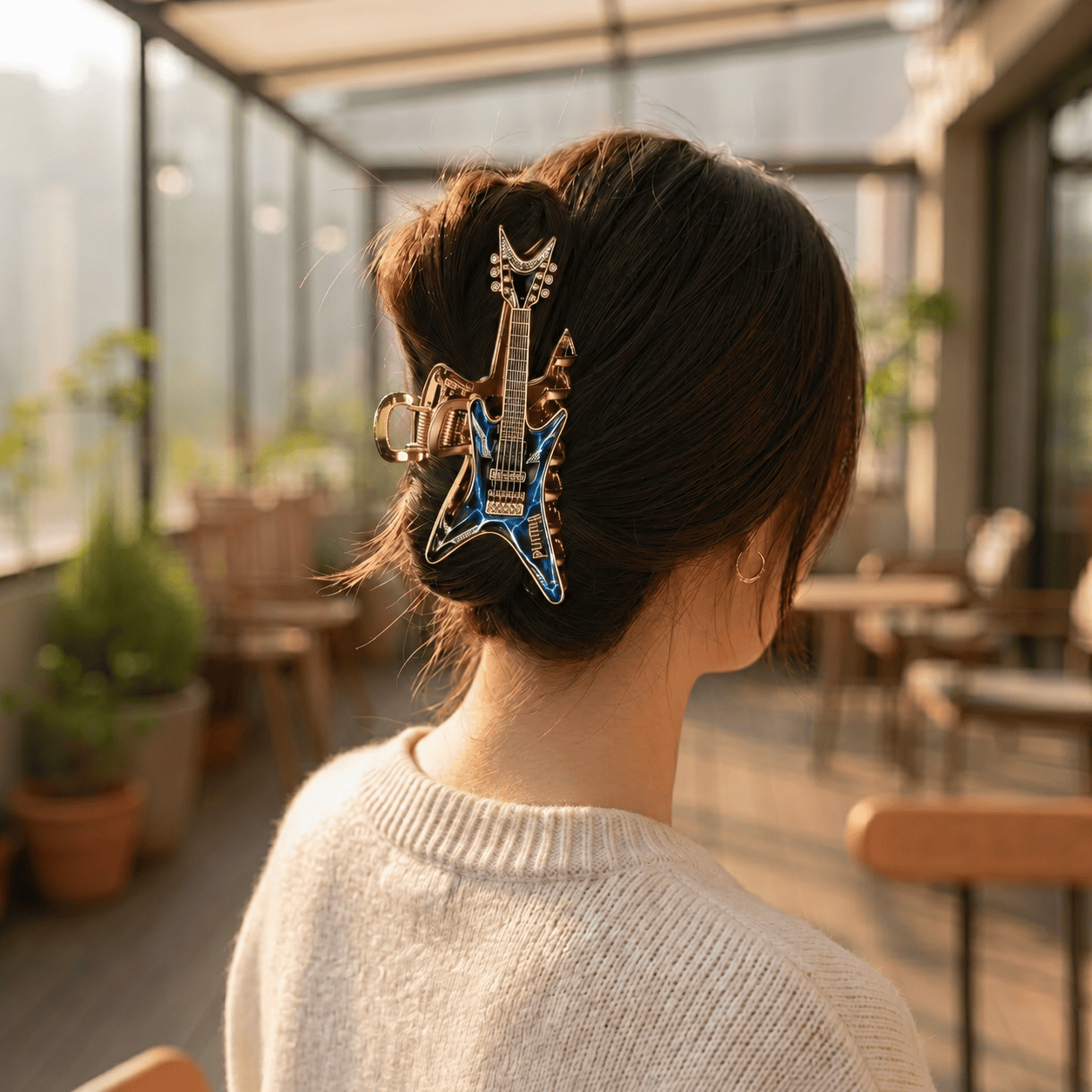 PTR Elegant Gold Hair Clip For Women BMD