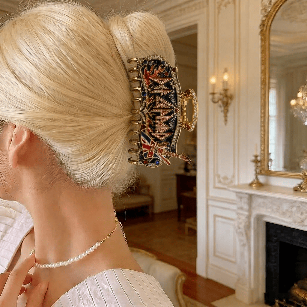 DLPR Elegant Gold Hair Clip For Women TMH