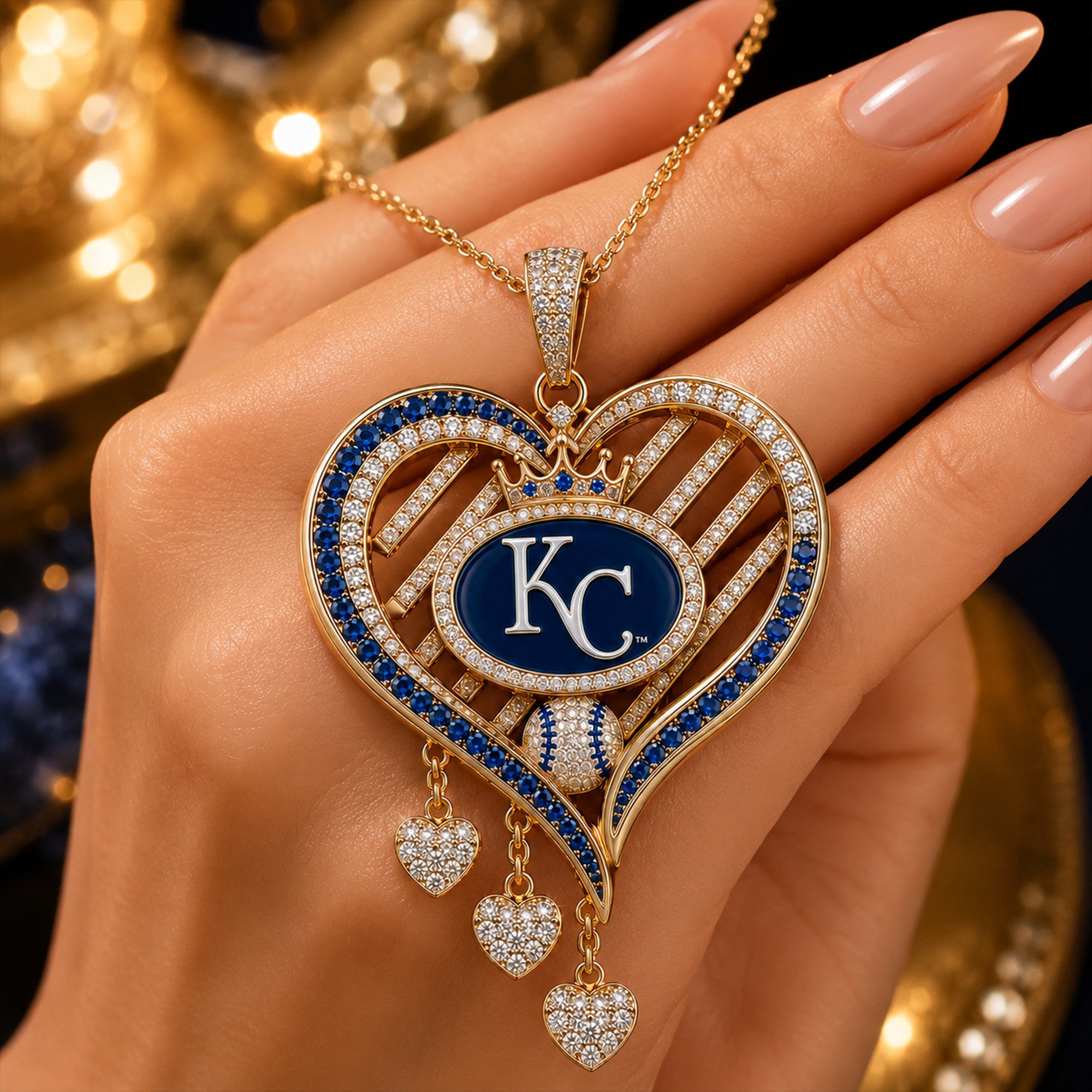 KCR Solid Gold Chain with Diamond Pendant BMD