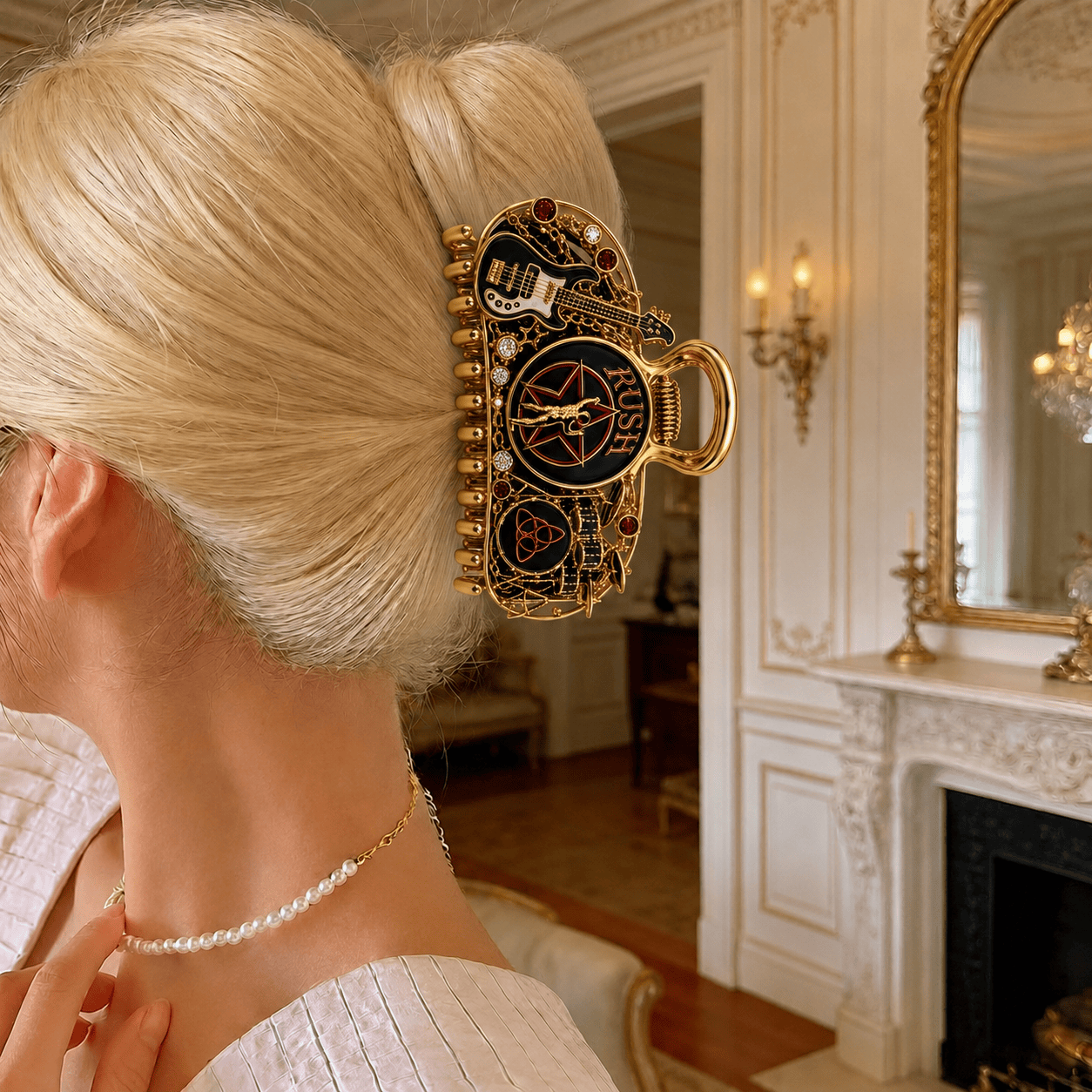 RSH Elegant Gold Hair Clip For Women TMH
