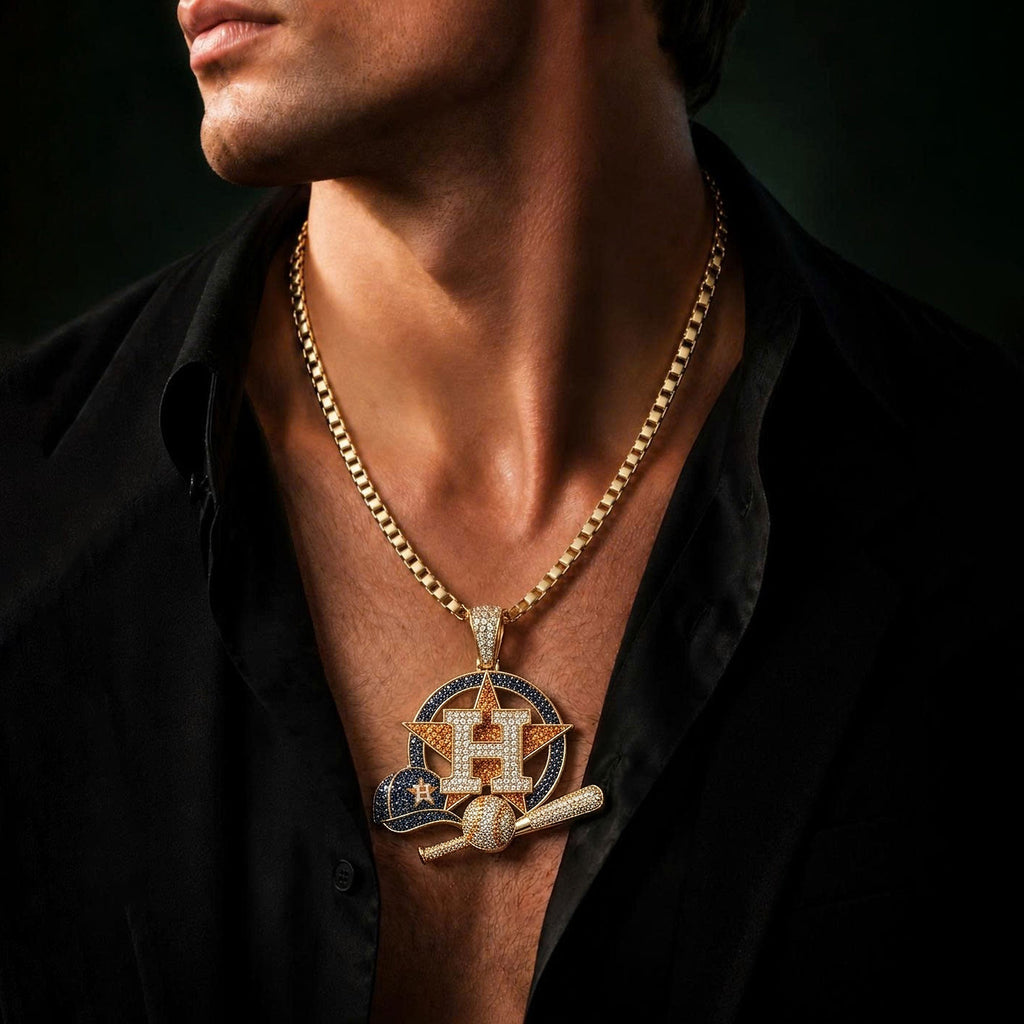 HTA Solid Gold Chain with Diamond Pendant BMD