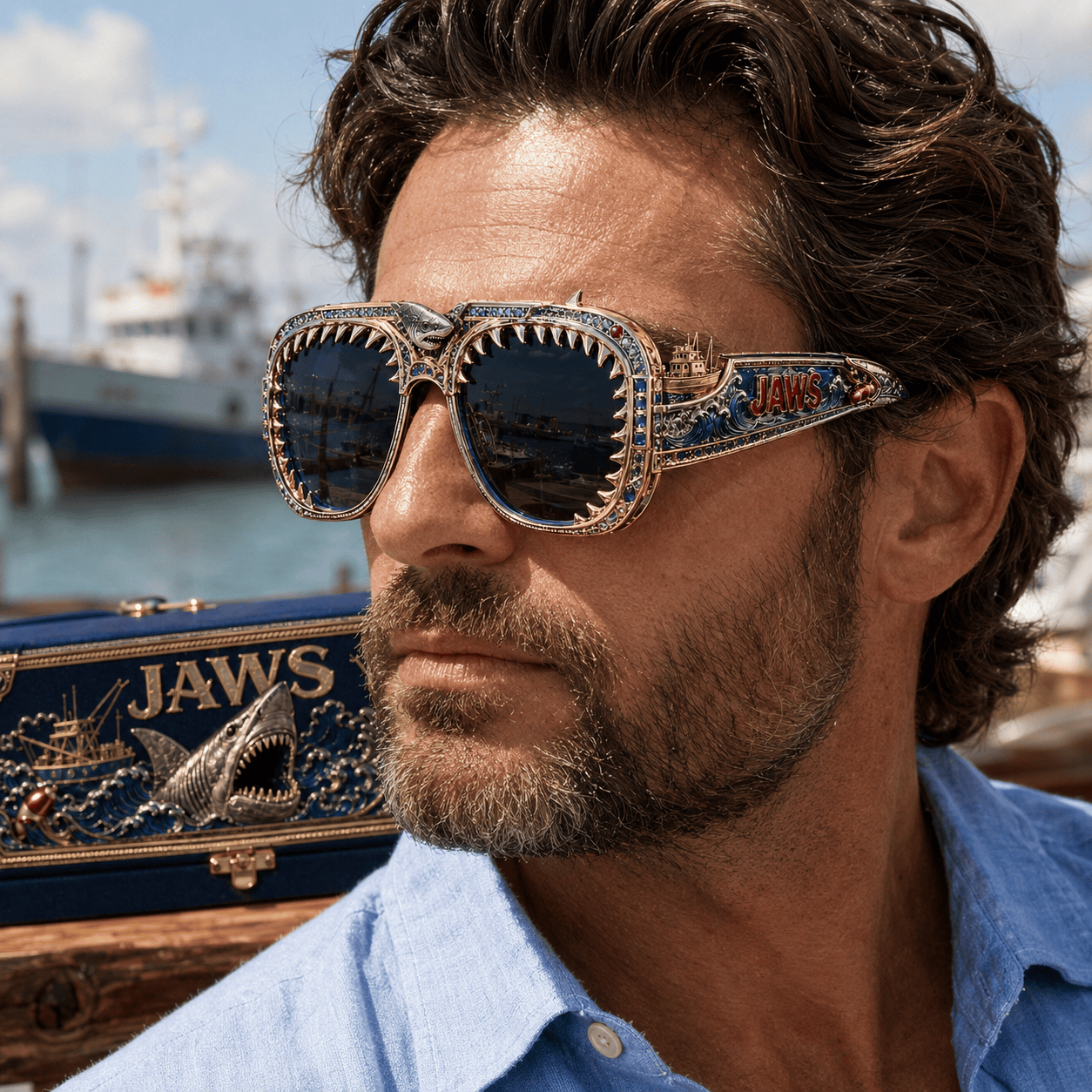 PREMIUM JAWS UNISEX SUNGLASSES HQH