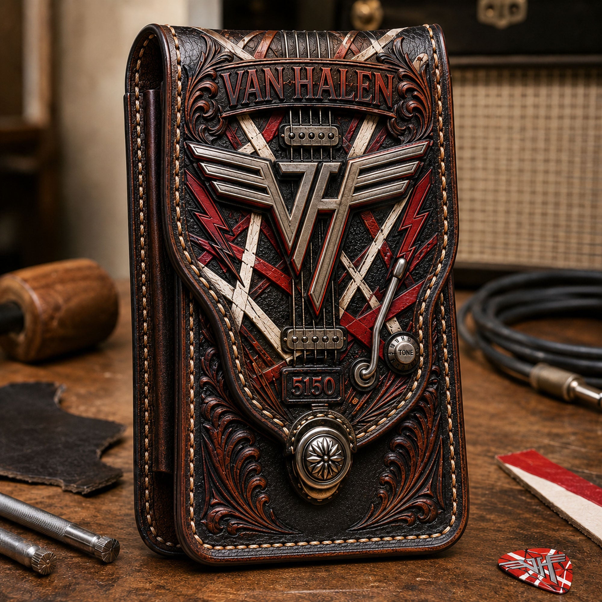 VHL Western Leather Belt Phone Holster HTTT