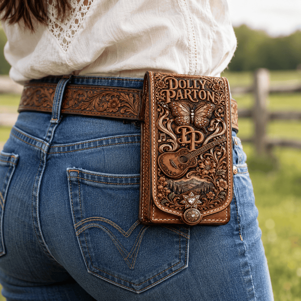 DLPT Western Leather Belt Phone Holster HTTT