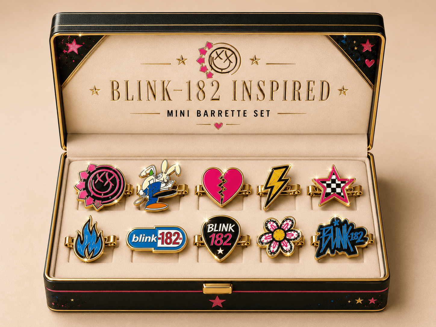 BLIK Elegant Gold Mini Barrettes for Women TMH