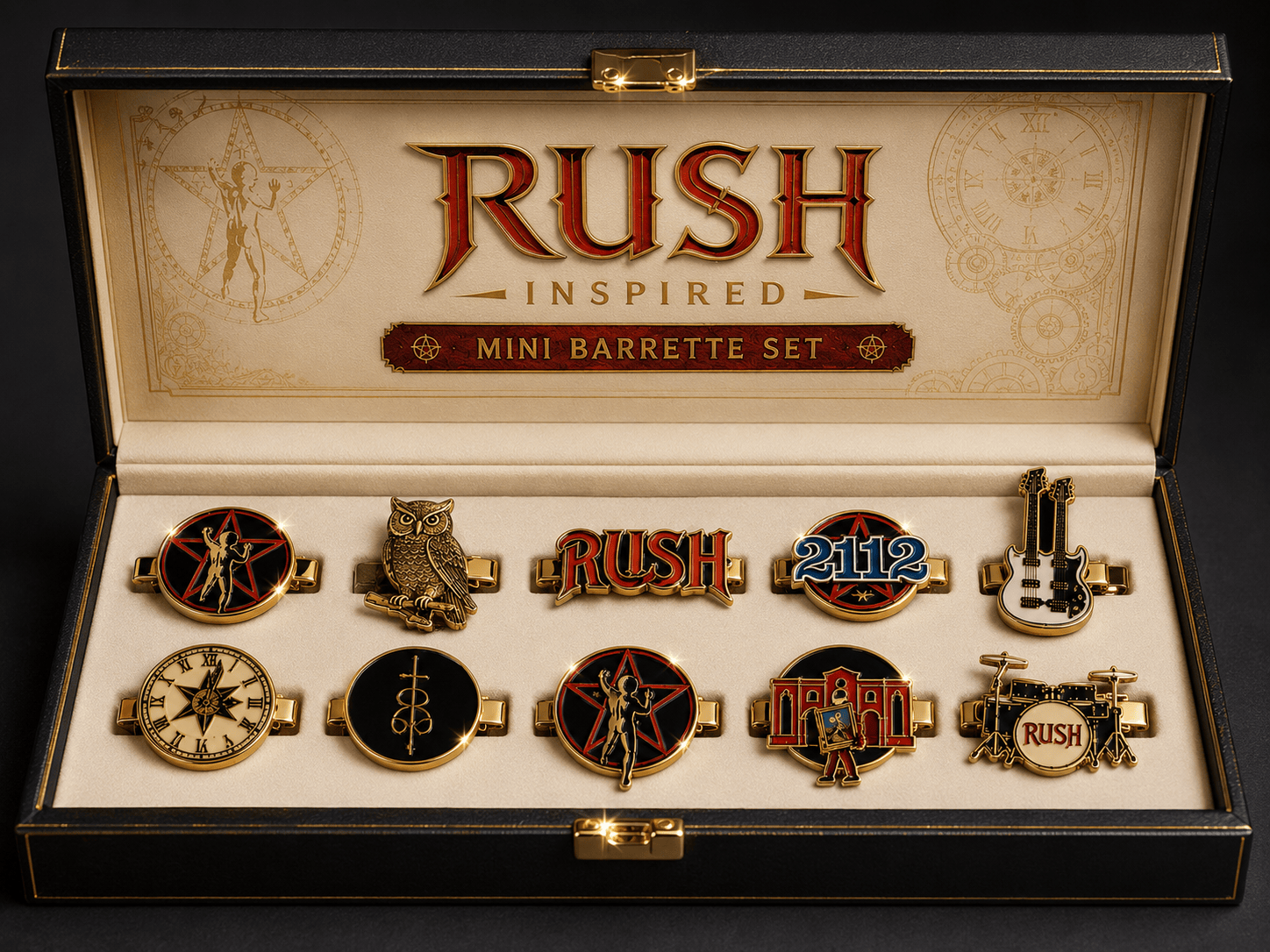 RSH Elegant Gold Mini Barrettes for Women TMH