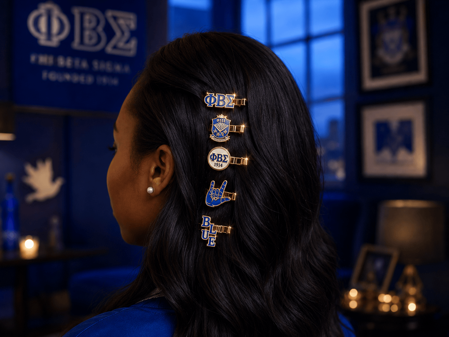 PBSM Elegant Gold Mini Barrettes for Women TMH