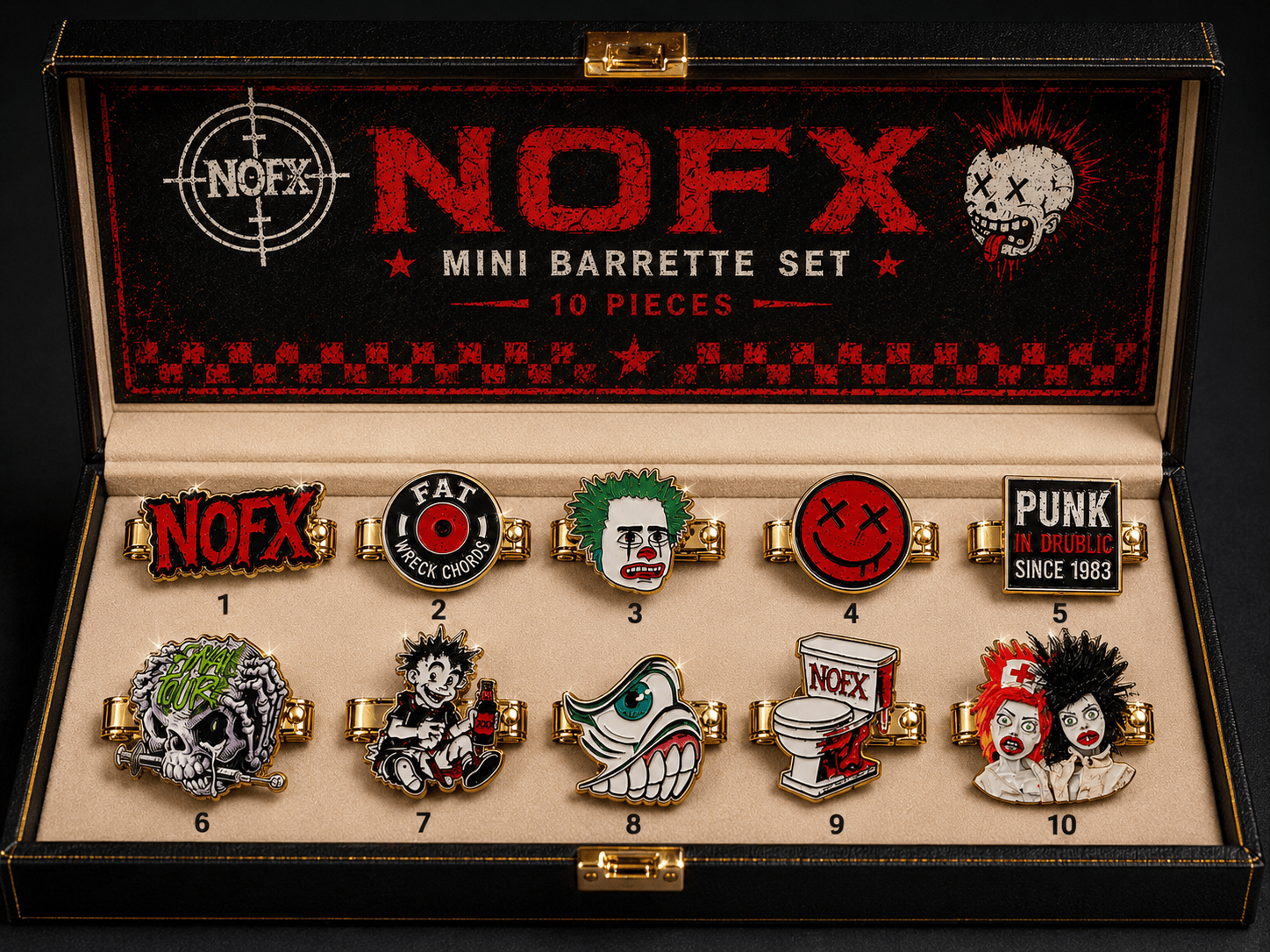 NOFX Elegant Gold Mini Barrettes for Women TTTT