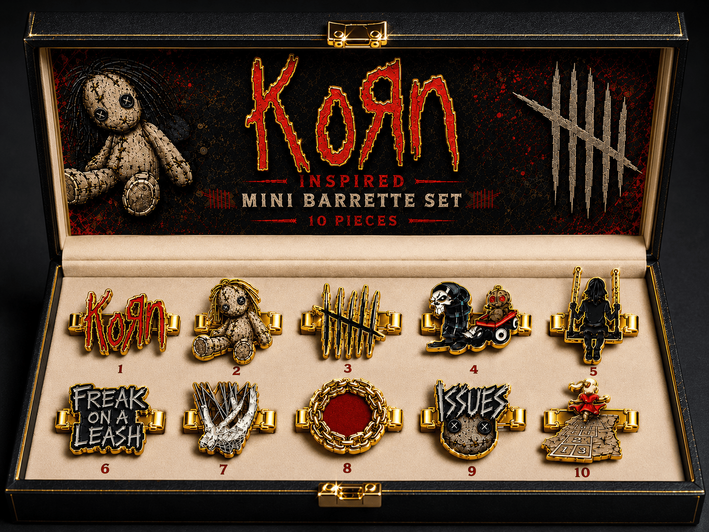 KRN Elegant Gold Mini Barrettes for Women TTTT