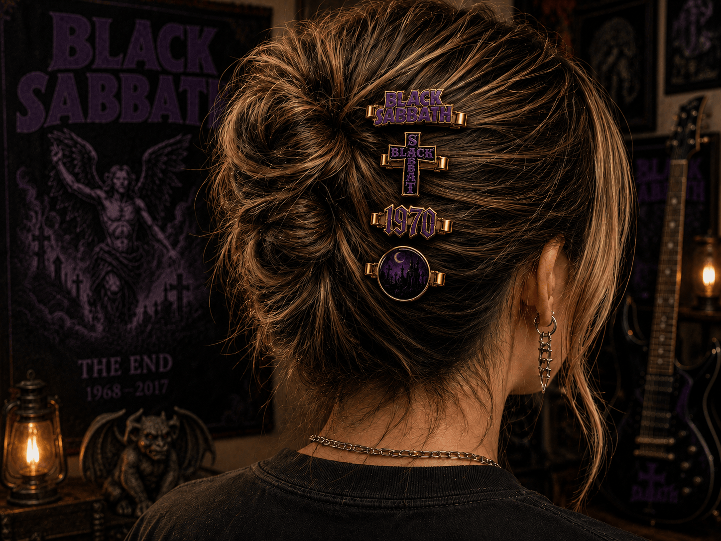 BLST Elegant Gold Mini Barrettes for Women TTTT
