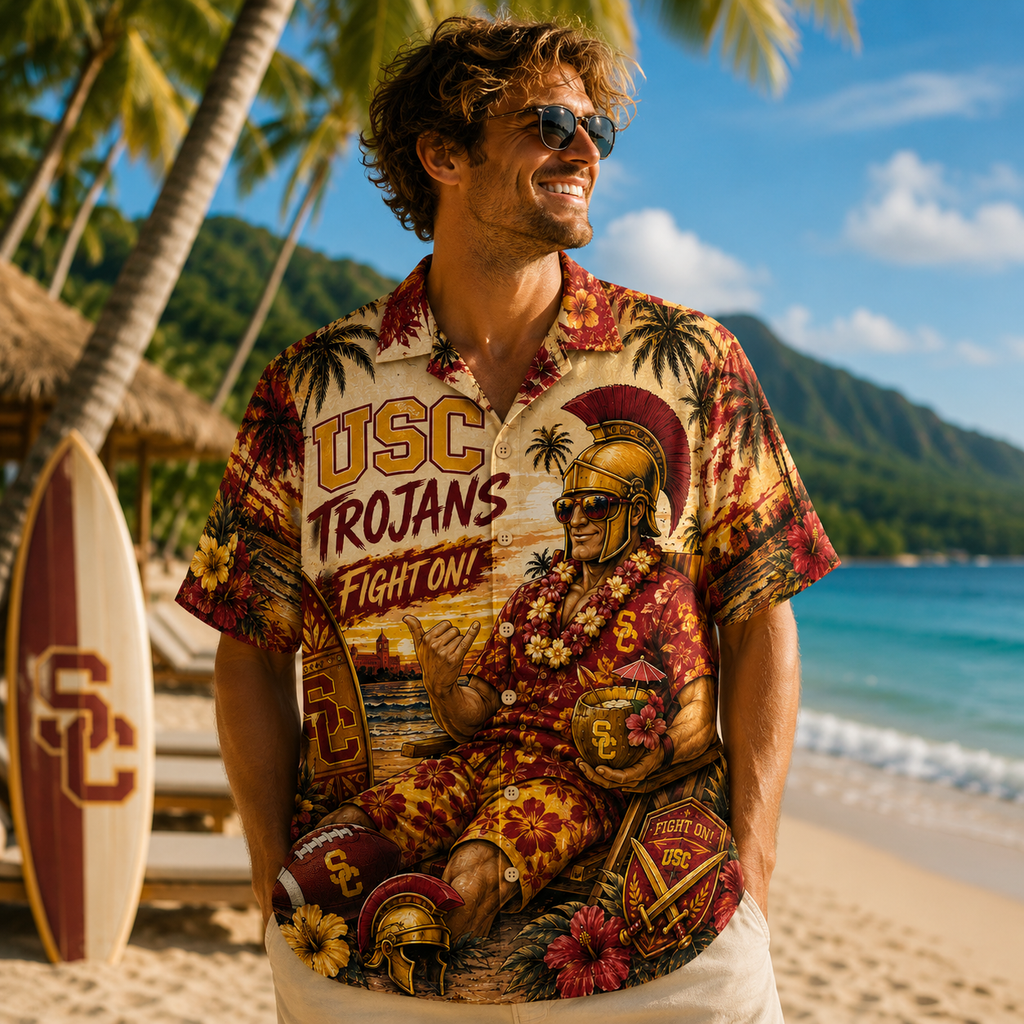 Premium USC Hawaiian Shirt TNSM