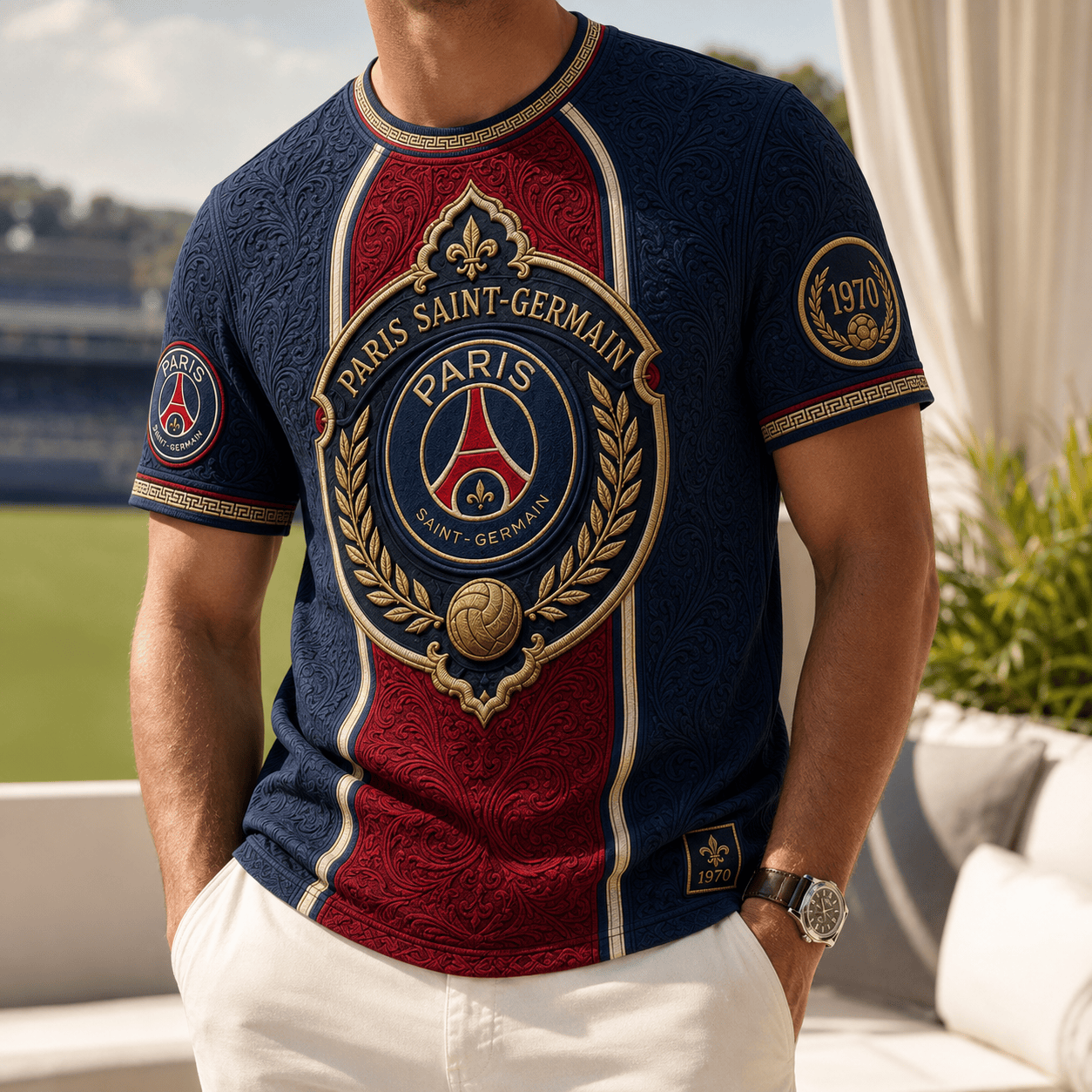 PREMIUM PSG 3D EMBOSS SHIRT TTNL