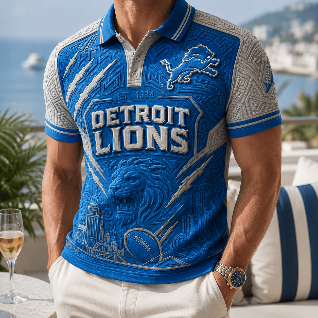 PREMIUM DTL EMBOSS POLO SHIRT NTVA