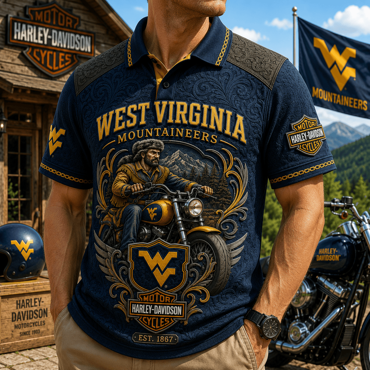 PREMIUM WVM EMBOSS POLO SHIRT HQH