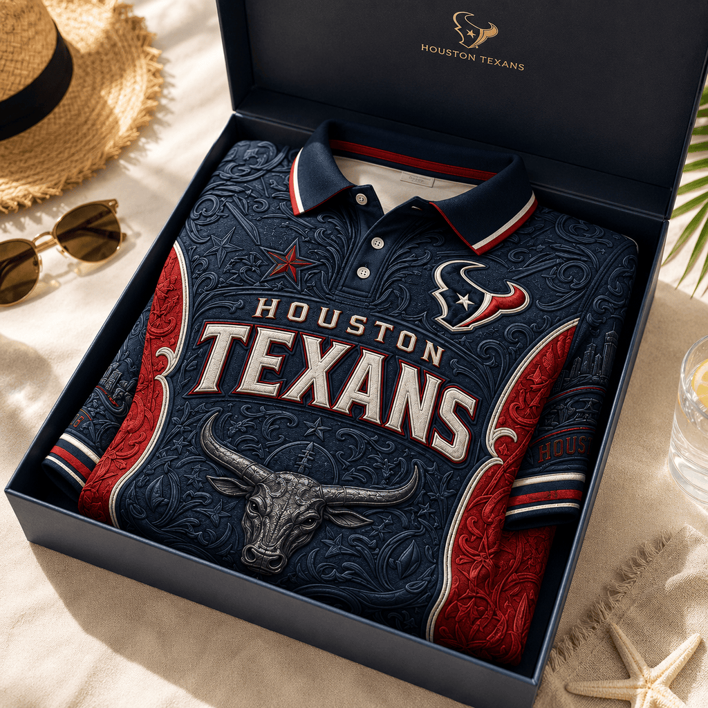 PREMIUM HTX EMBOSS POLO SHIRT NTVA