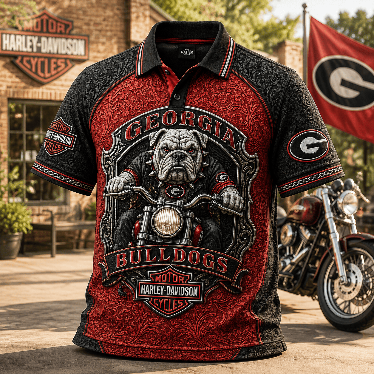 PREMIUM GGBD EMBOSS POLO SHIRT HQH