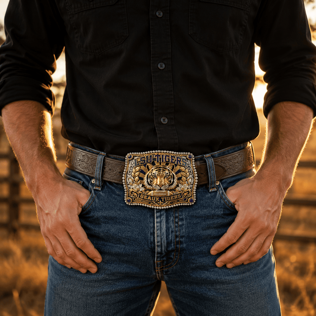 LSU Premium Western Championship Belt Buckle HTTT