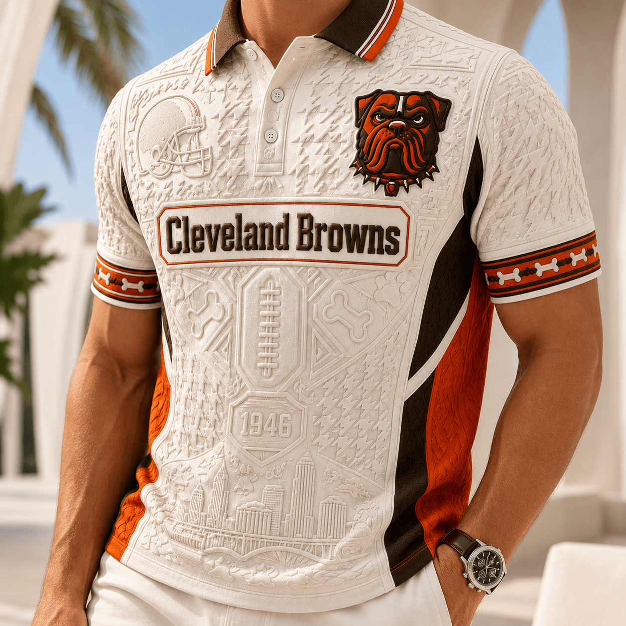 PREMIUM CLVB EMBOSS POLO SHIRT NTVA