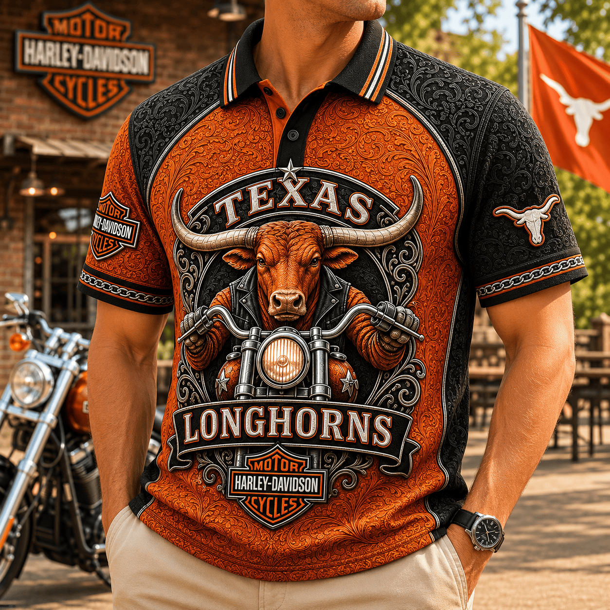 PREMIUM TLS EMBOSS POLO SHIRT HQH