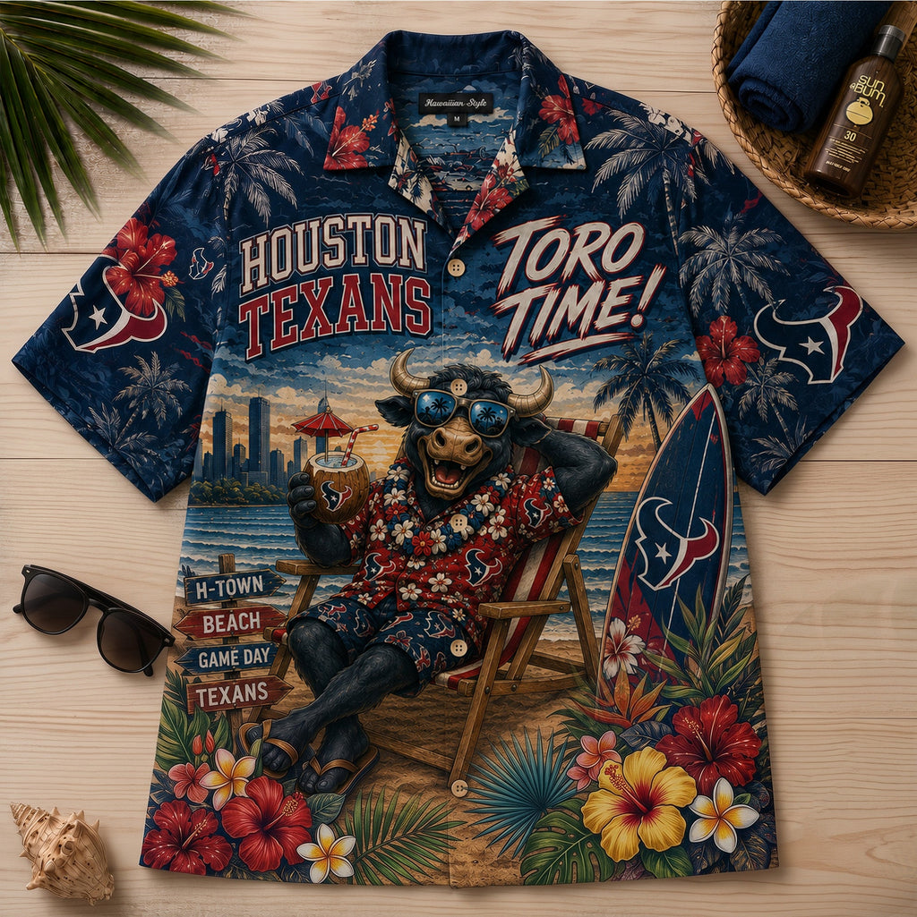 Premium HTX Hawaiian Shirt TNSM
