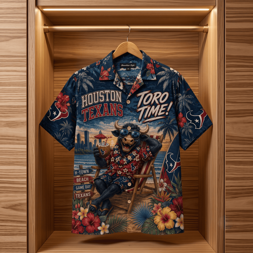 Premium HTX Hawaiian Shirt TNSM