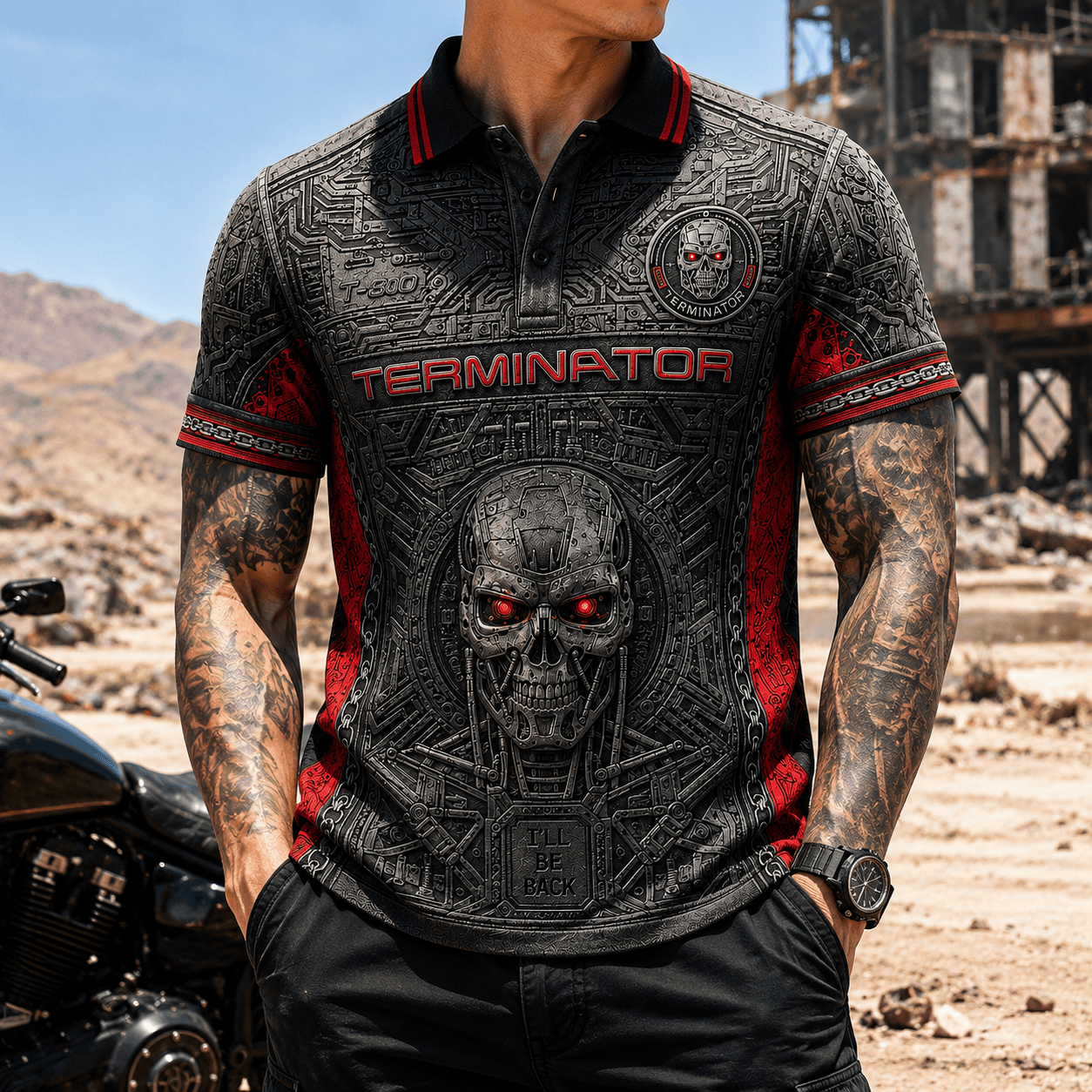 PREMIUM TTMT EMBOSS POLO SHIRT NTVA