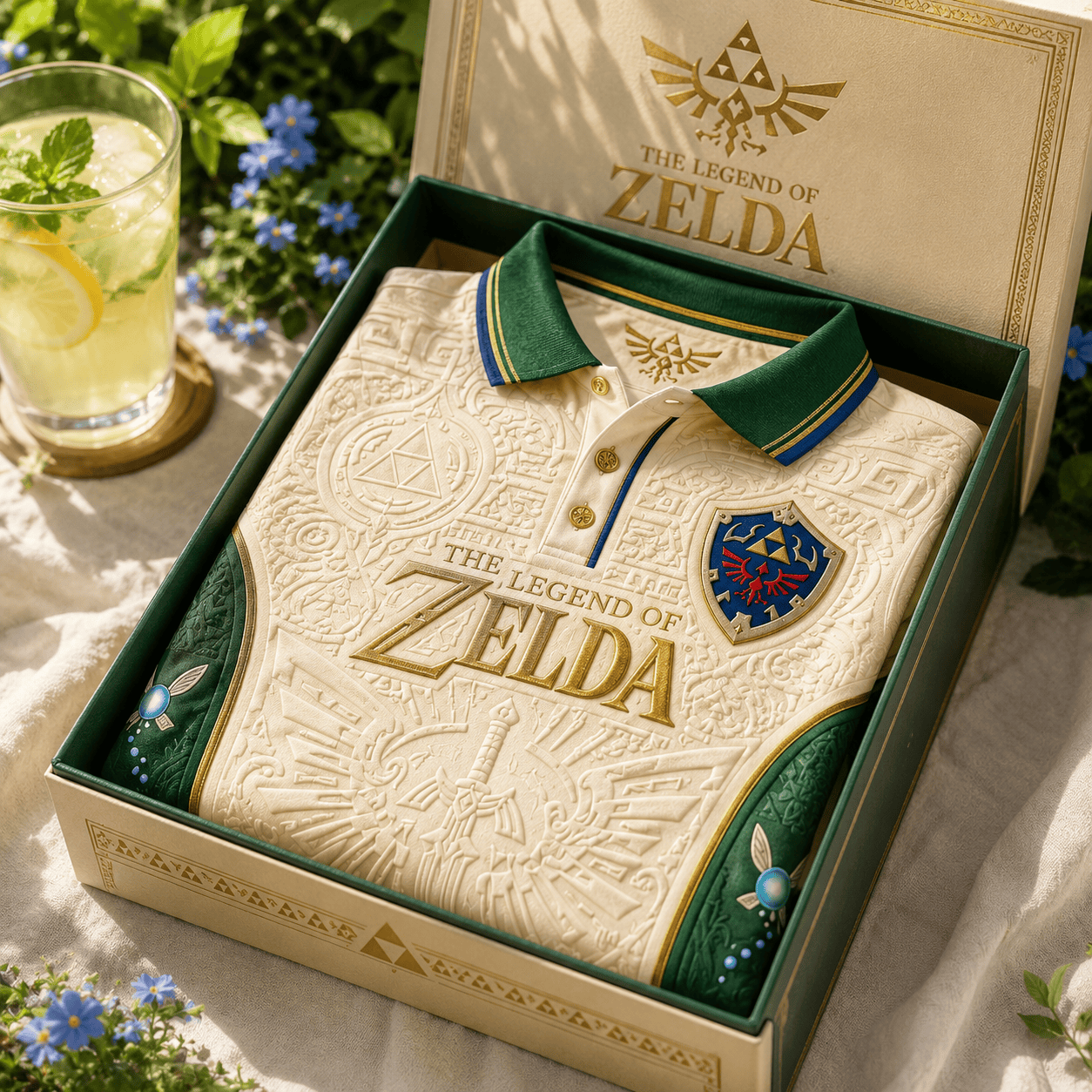 PREMIUM TLOZ EMBOSS POLO SHIRT NTVA