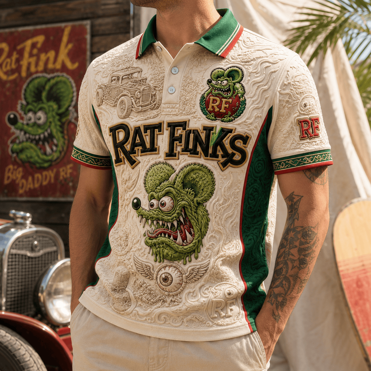 PREMIUM RFK EMBOSS POLO SHIRT NTVA