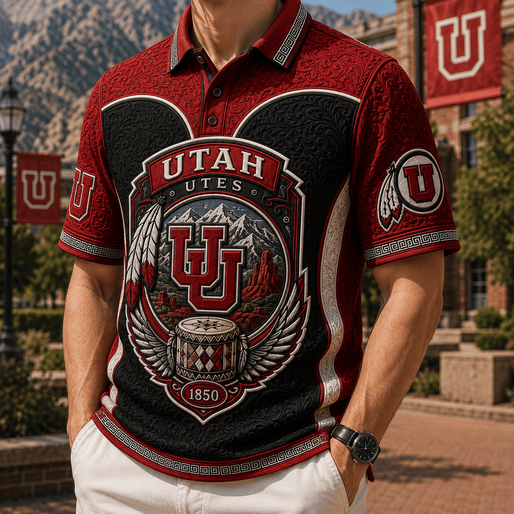 PREMIUM UTAH EMBOSS POLO SHIRT HQH