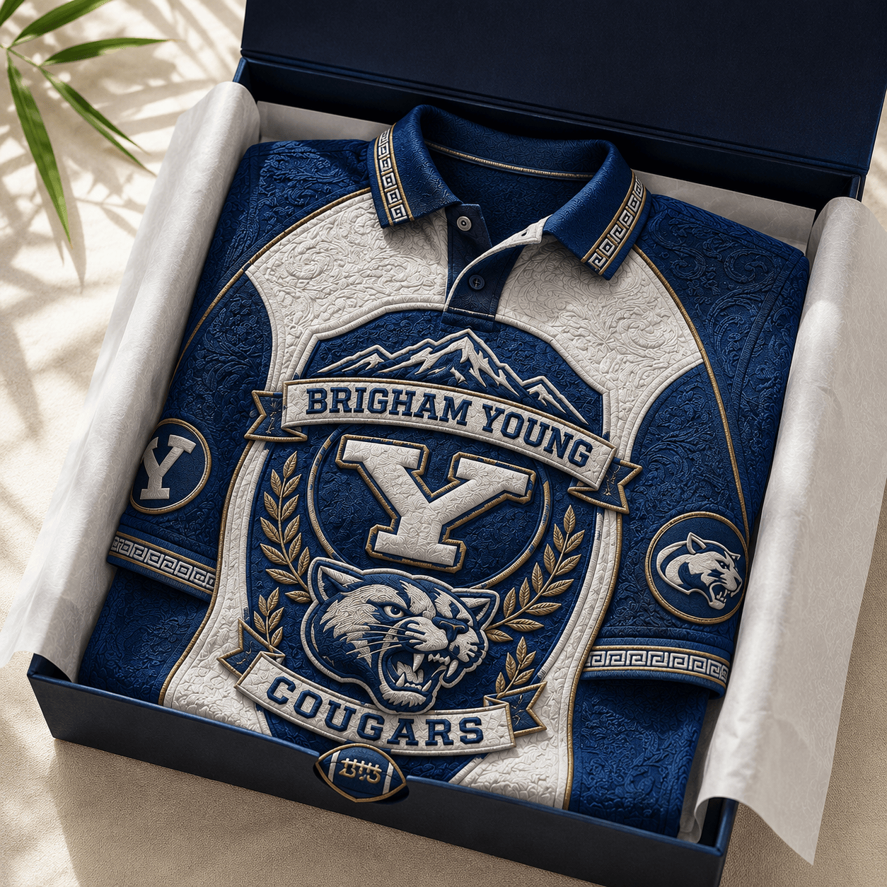 PREMIUM BYU EMBOSS POLO SHIRT HQH