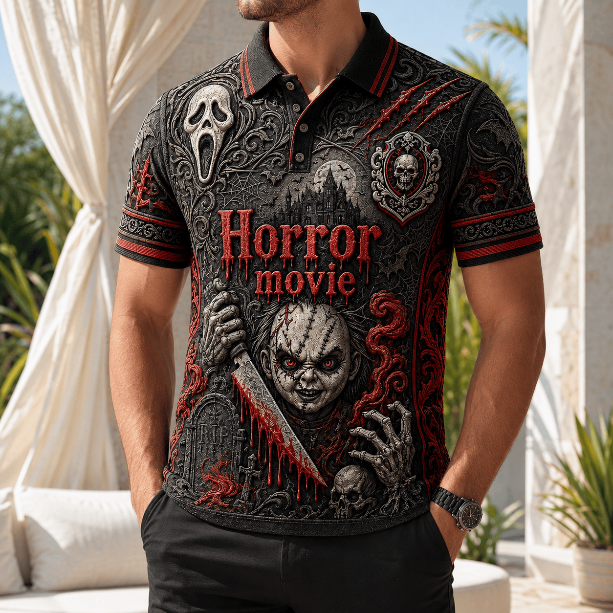 PREMIUM HRR EMBOSS POLO SHIRT NTVA
