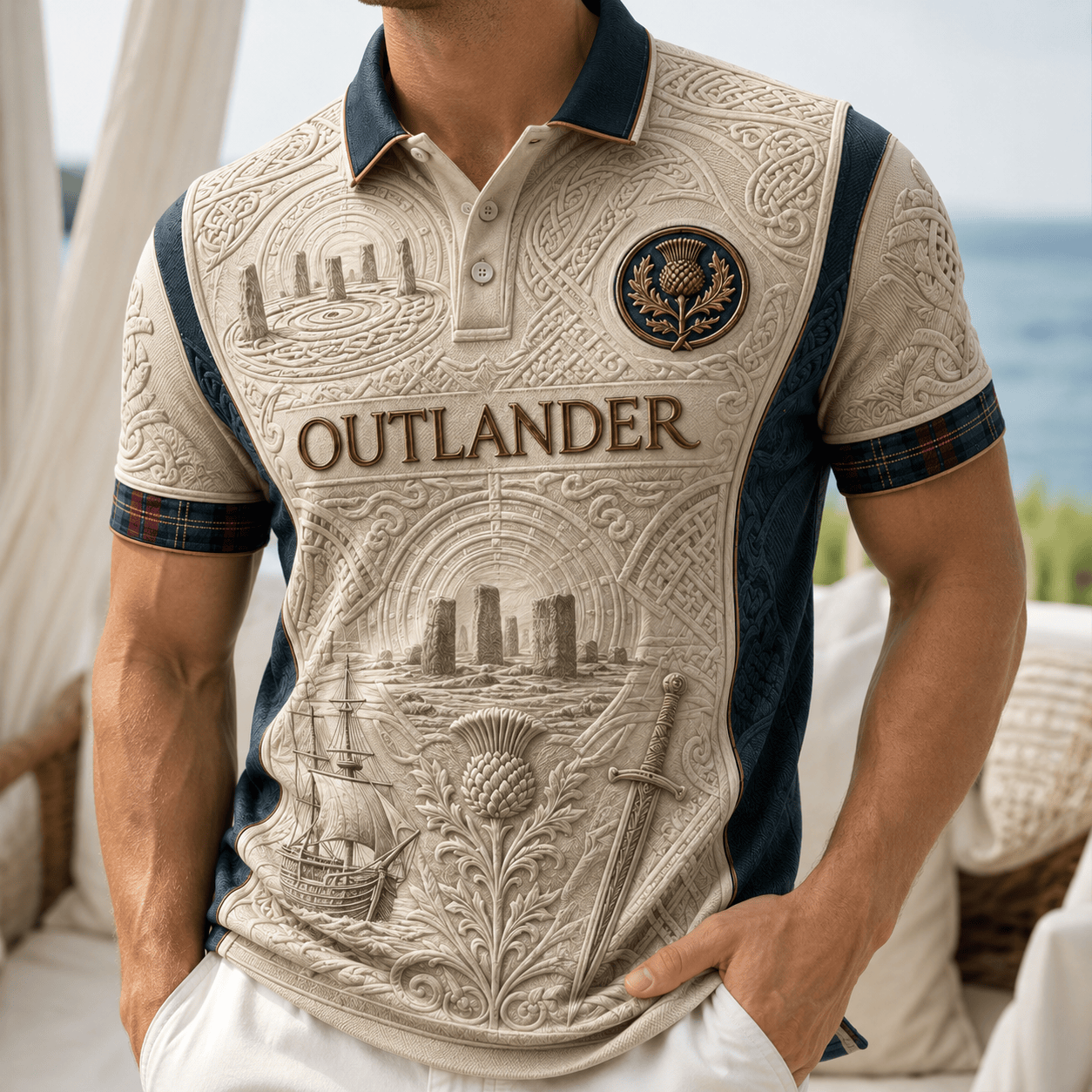 PREMIUM OLD EMBOSS POLO SHIRT NTVA