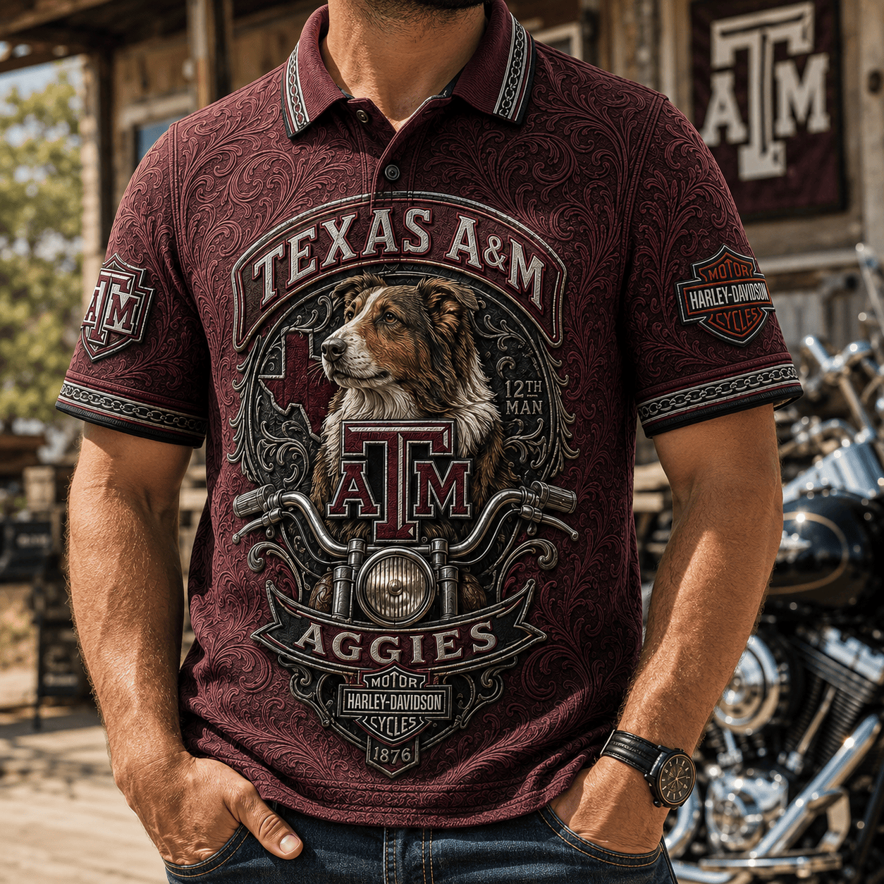 PREMIUM TAMA EMBOSS POLO SHIRT HQH