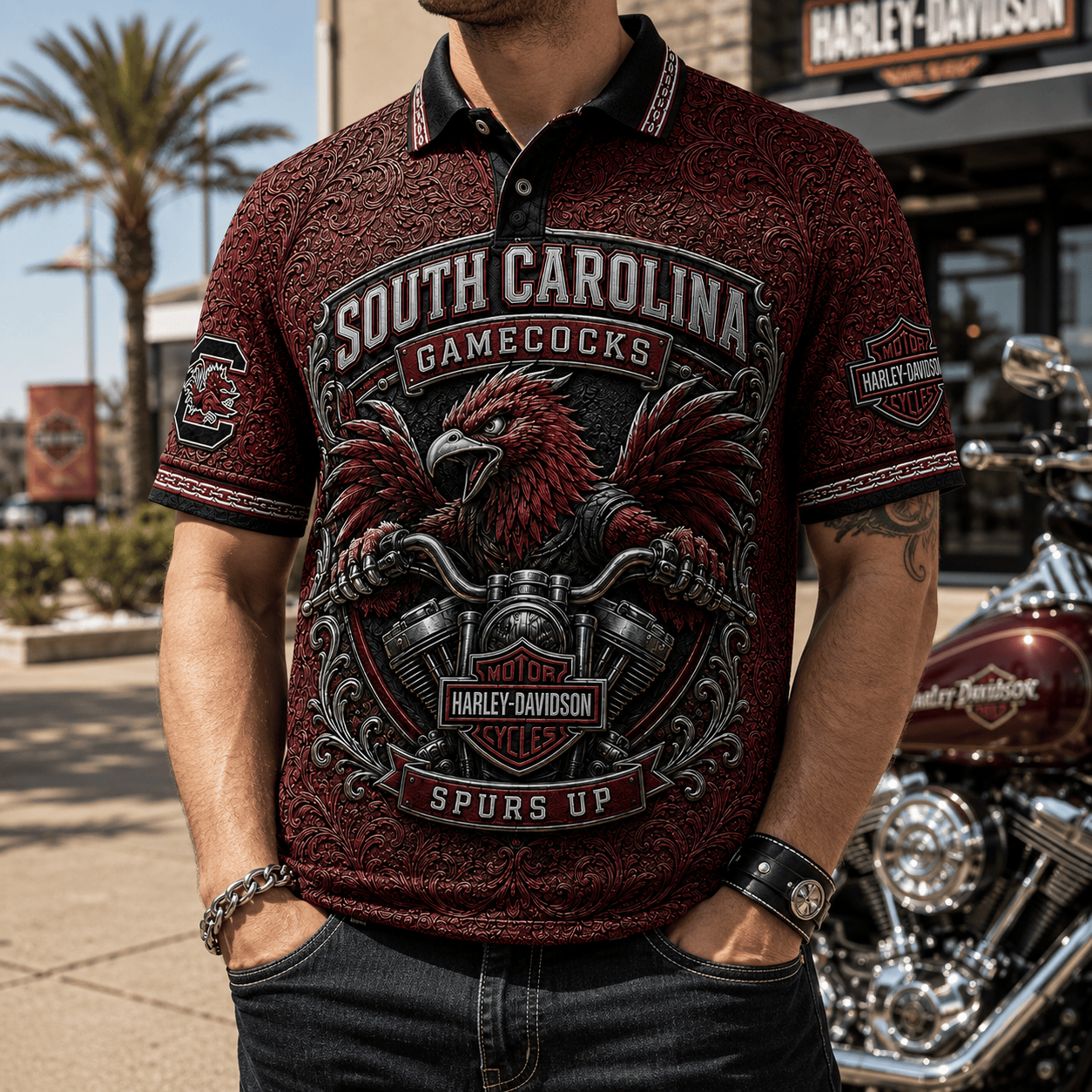 PREMIUM SCG EMBOSS POLO SHIRT HQH