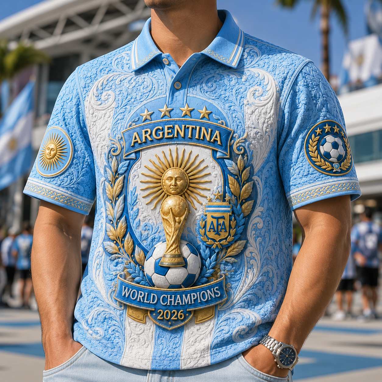 PREMIUM AGTN EMBOSS POLO SHIRT HQH