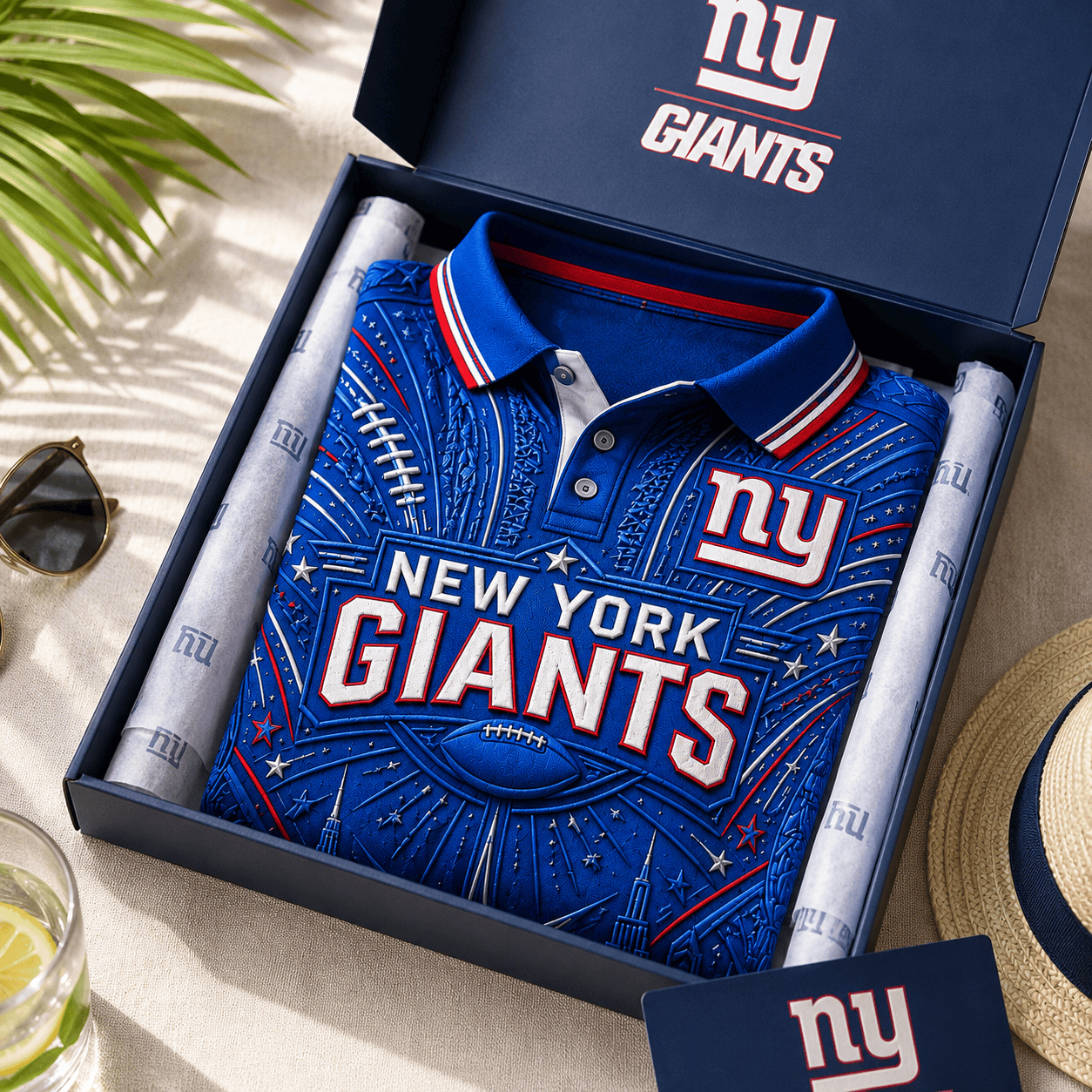 PREMIUM NYG EMBOSS POLO SHIRT NTVA