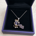 LSU Solid Gold Chain with Diamond Pendant HTTT