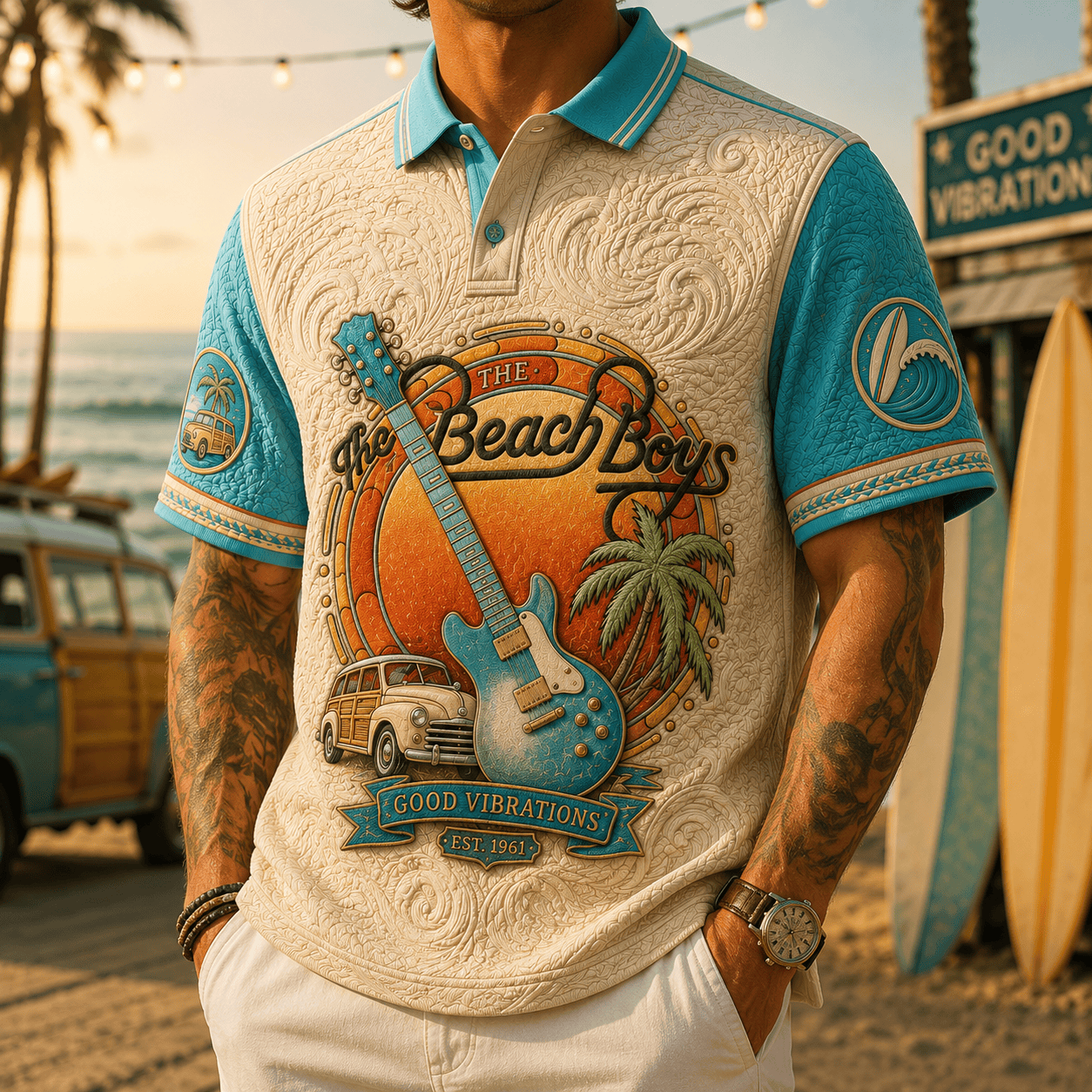 PREMIUM TBT EMBOSS POLO SHIRT HQH