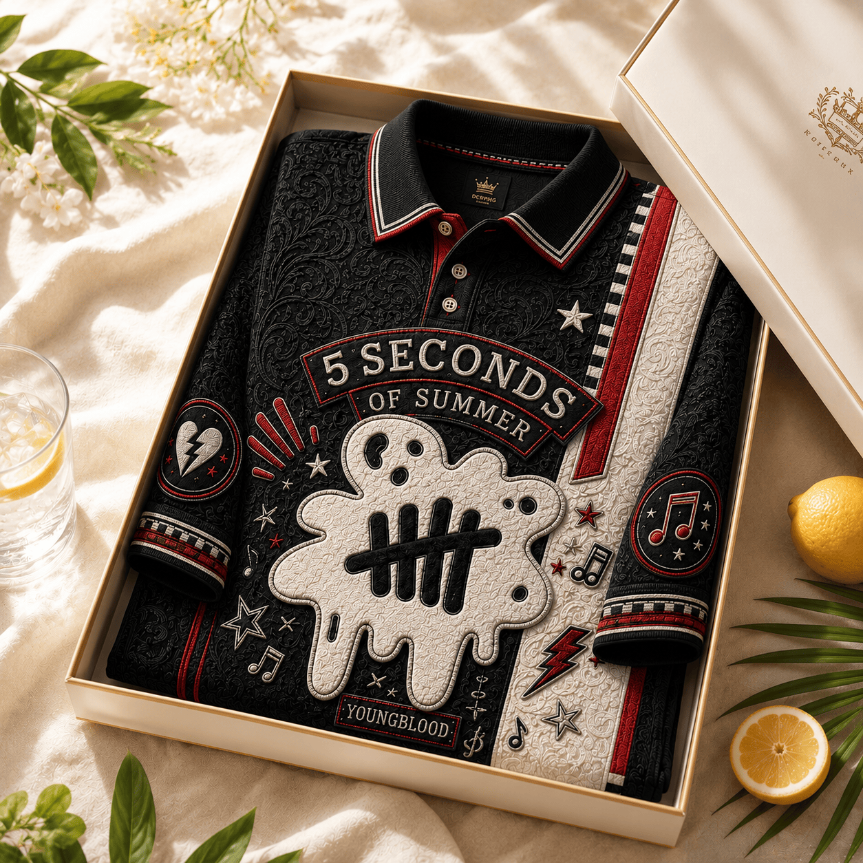 PREMIUM 5SOS EMBOSS POLO SHIRT HQH