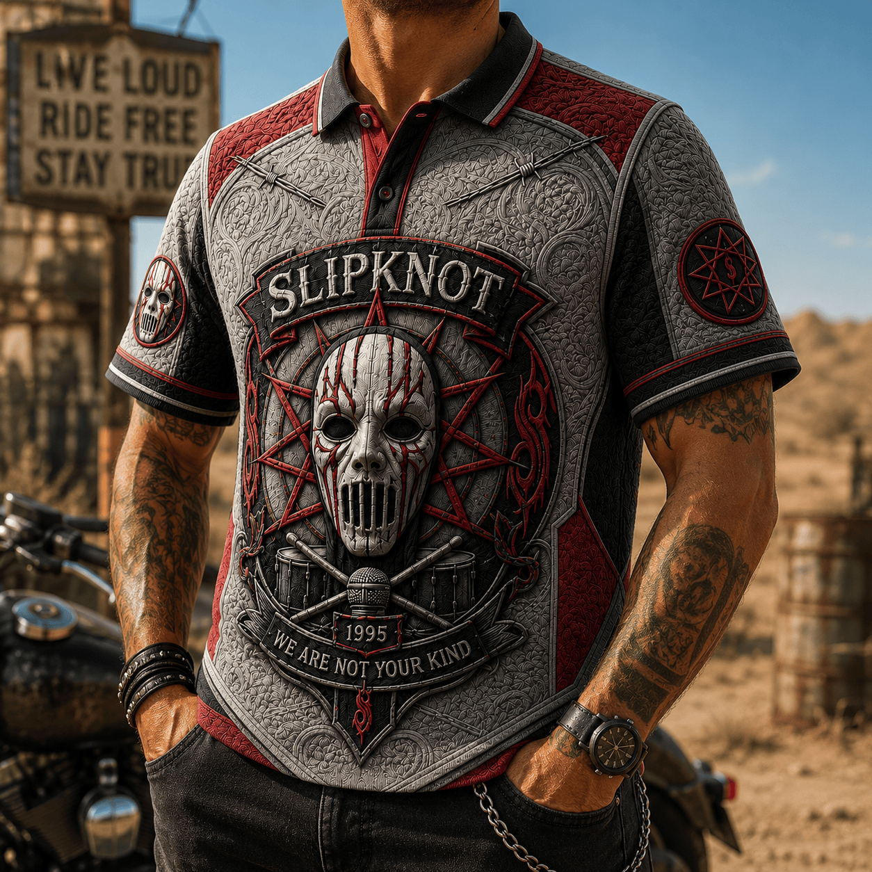 PREMIUM SLK EMBOSS POLO SHIRT HQH