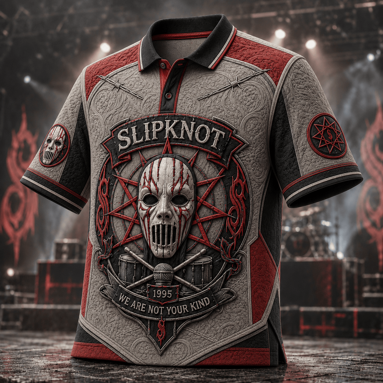 PREMIUM SLK EMBOSS POLO SHIRT HQH
