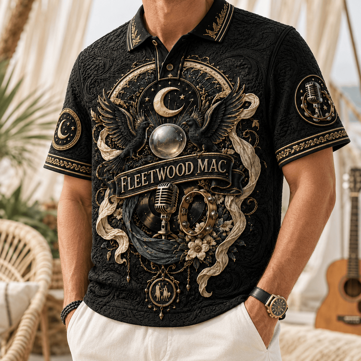 PREMIUM FLM EMBOSS POLO SHIRT HQH