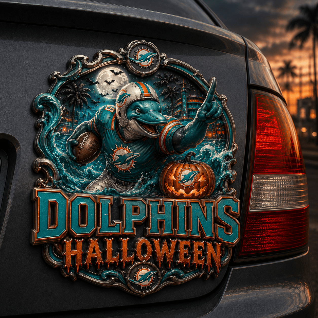 MDP Premium Halloween 3D Car Name Badge TNSM