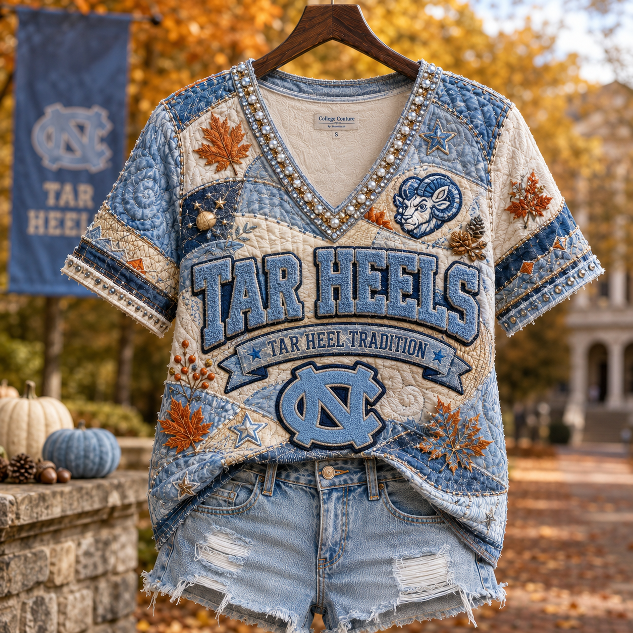 Premium UNC V-neck Shirt NTVA