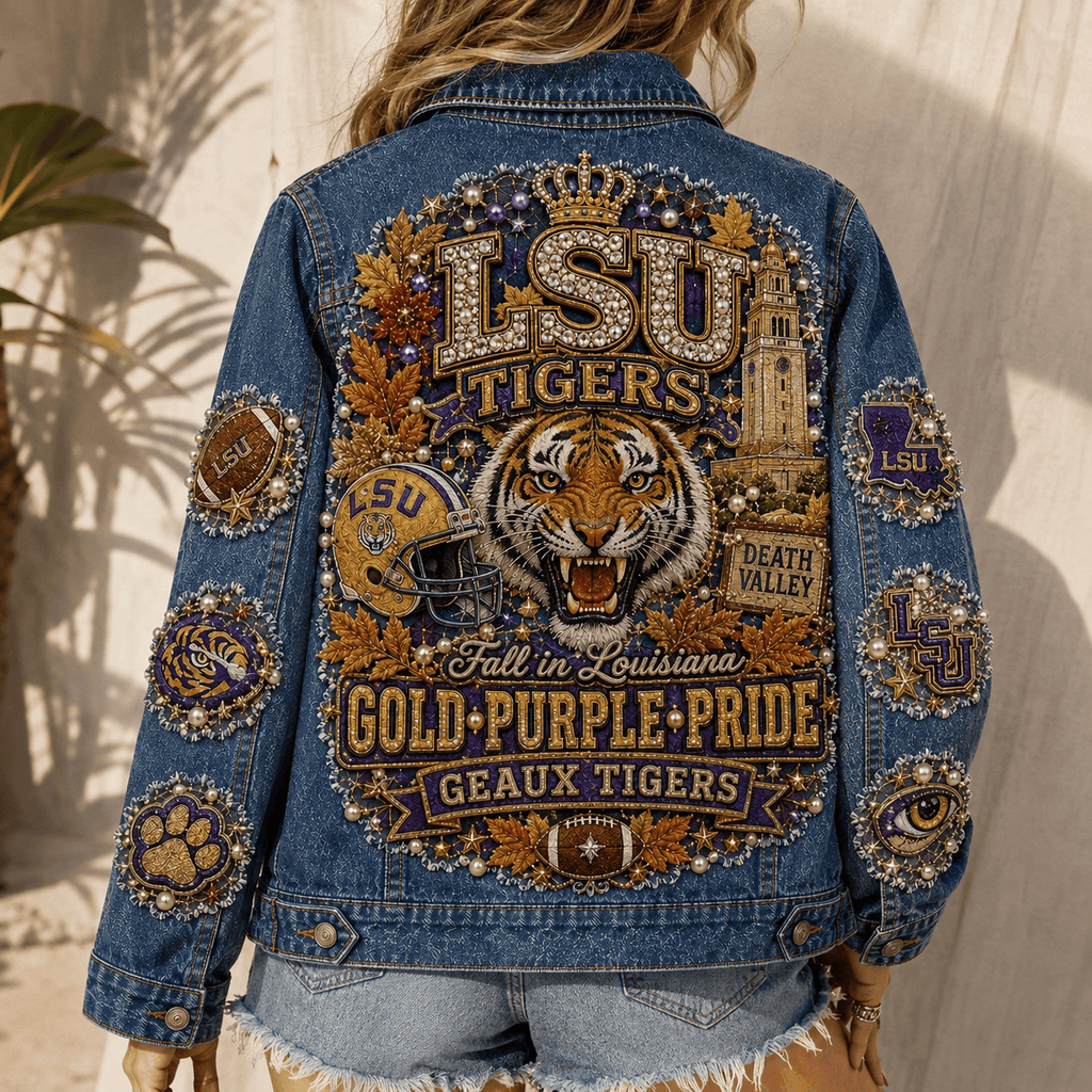Premium LSU Denim Jacket PTKL