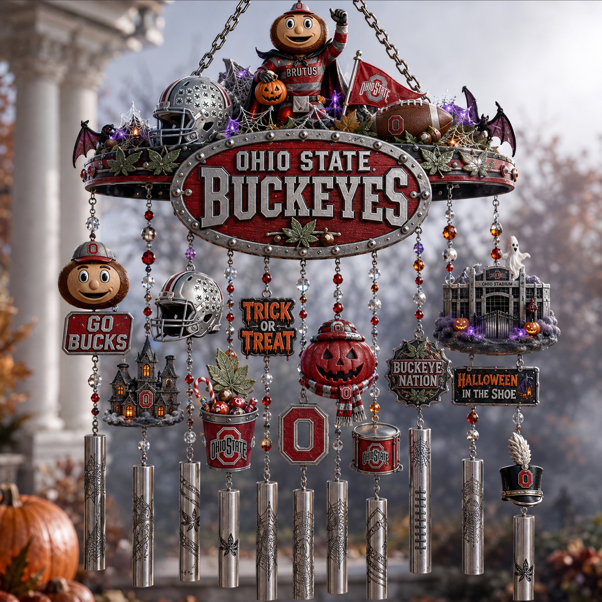 Premium OSB Halloween Wind Chime TNSM